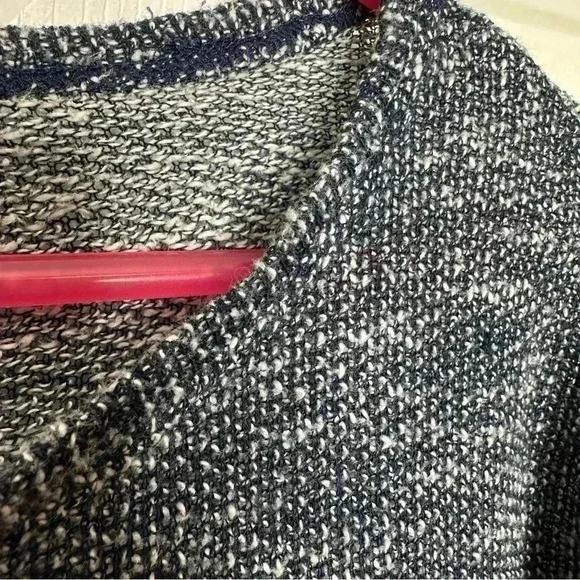 Joe Fresh Knit Shirt 3/4 Sleeves Oversized Marled Blue & White  Size Extra Small - Picture 5 of 16